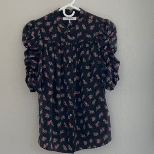 Frame silk top